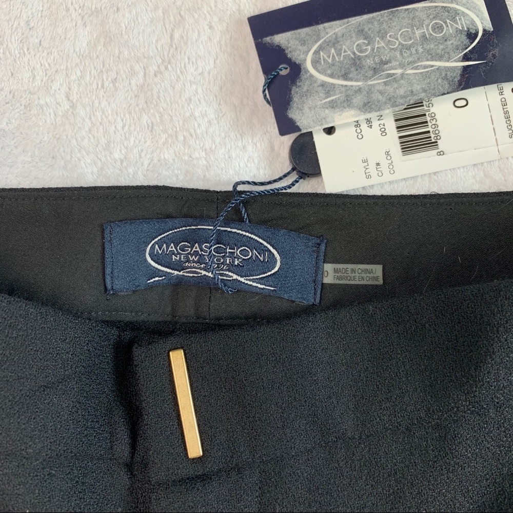 Magaschoni Black Wool Pants NEW Size 0 - Picture 3 of 7